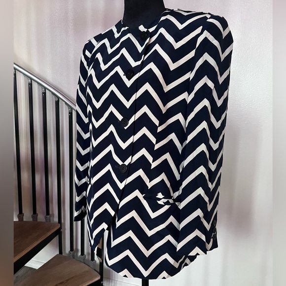 Vintage Giorgio Armani Chevron Blazer - Picture 3 of 7